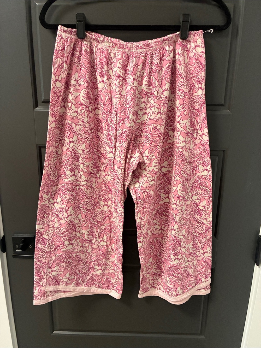 Garnet Hill Pink & White Floral Asian Wrap Pajama Set - Picture 4 of 4